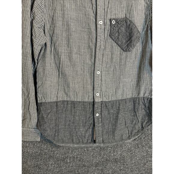 WOOLF ORIGINALS NEW YORK WON Button Up Shirt Size Large Striped Long Sleeve - Picture 4 of 11